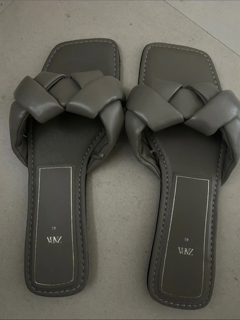 Zara braided woven slide sandal - Picture 3 of 4